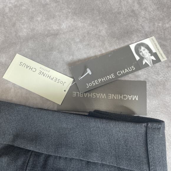 Josephine Chaus NWT Women Petite 8P Dark Jet Heather Career Dress Pants Corpcore - Picture 3 of 9